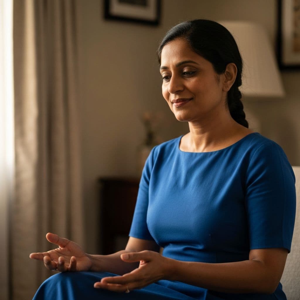 A moment of inner reflection and self-compassion