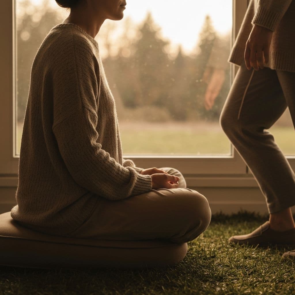 A grounded, embodied moment of body-mind connection